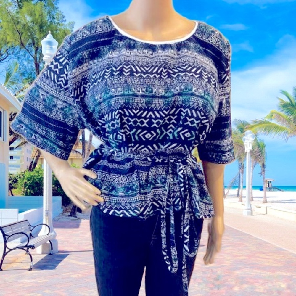 Cotton Voile Self Tie Top NWT